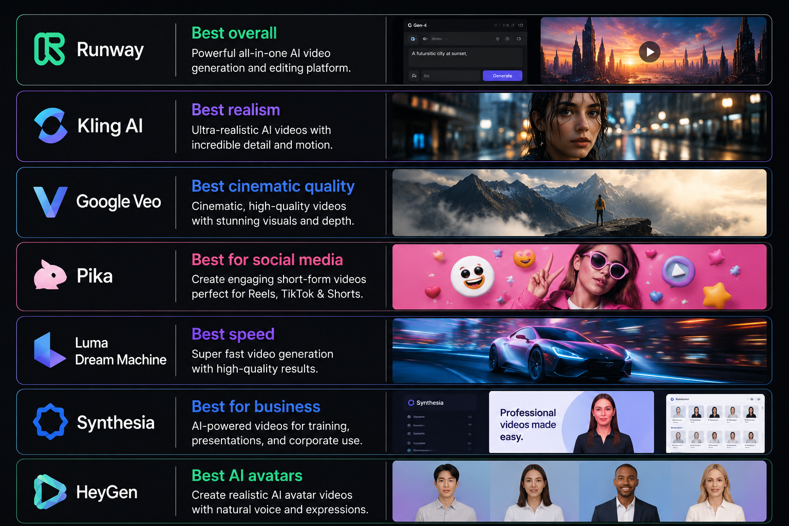 Best AI Video Generators